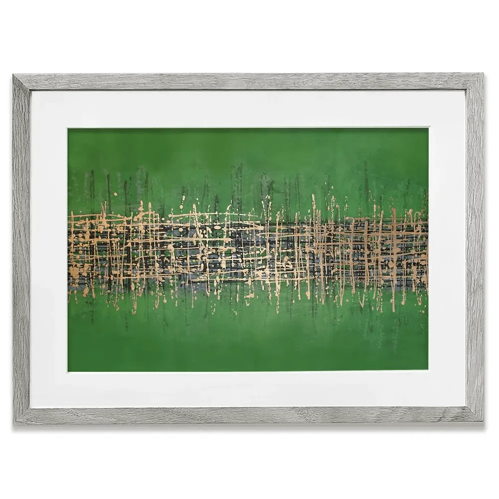 Green Meets Gold Framed Art Print Green Meets Gold Framed Art Print wall art product Maria Moretti