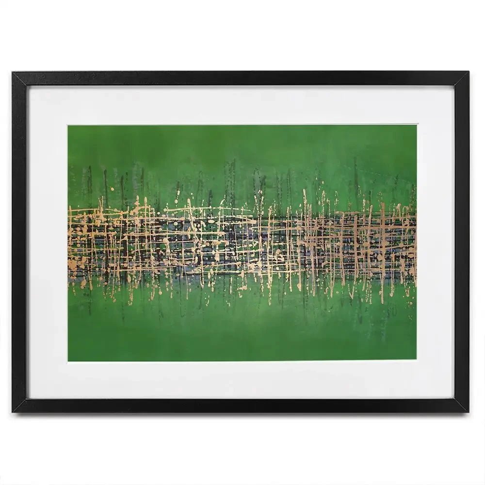 Green Meets Gold Framed Art Print Green Meets Gold Framed Art Print wall art product Maria Moretti
