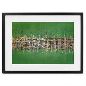 Green Meets Gold Framed Art Print Green Meets Gold Framed Art Print wall art product Maria Moretti