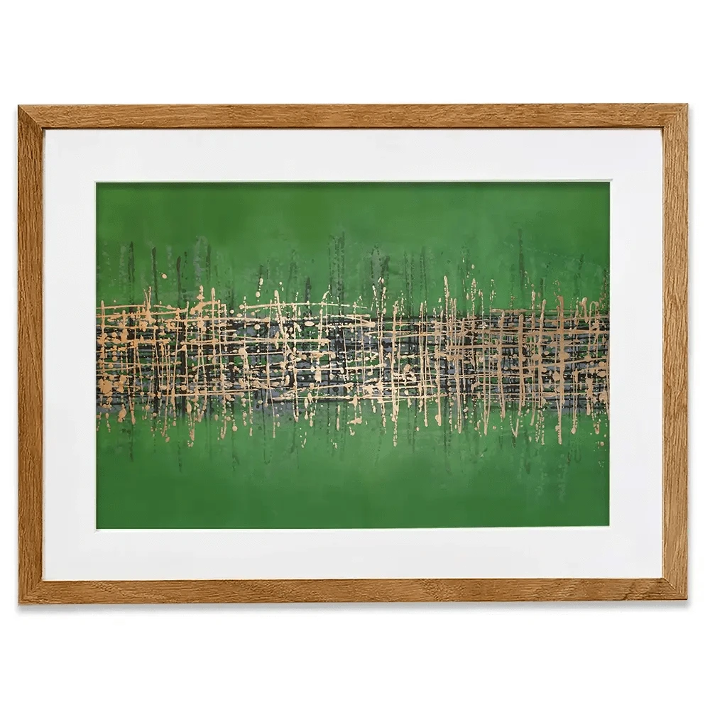 Green Meets Gold Framed Art Print Green Meets Gold Framed Art Print wall art product Maria Moretti