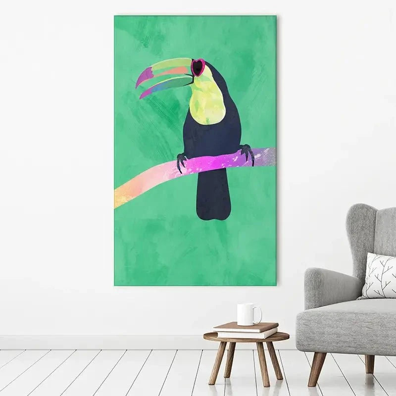 Green Toucannibal Autographed Canvas Giclee main image 1