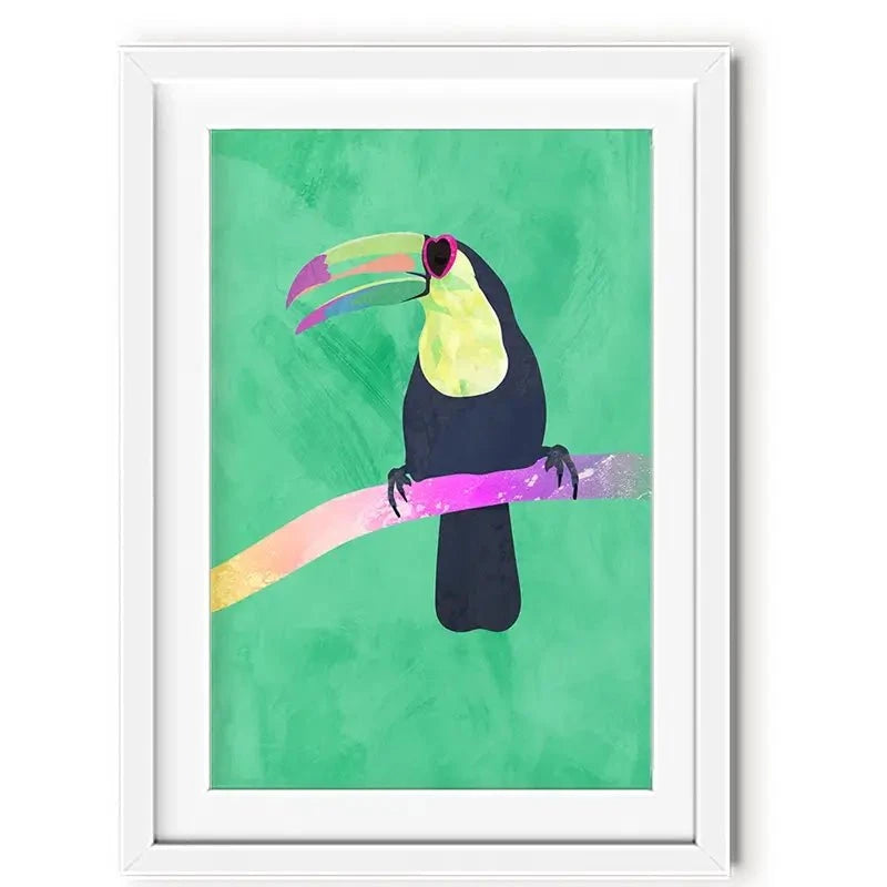 Green Toucan Framed Art Print Green Toucan Framed Art Print wall art product Sarah Manovski
