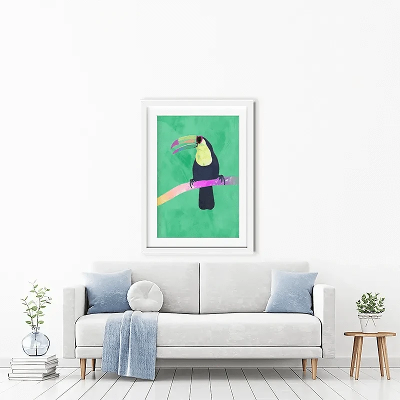 Green Toucan Framed Art Print Green Toucan Framed Art Print wall art product Sarah Manovski