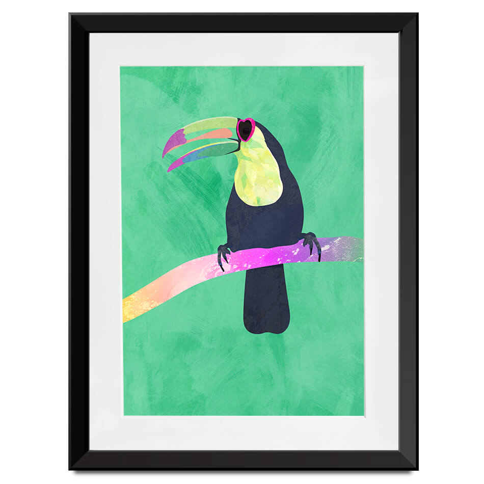 Green Toucan Framed Art Print Green Toucan Framed Art Print wall art product Sarah Manovski