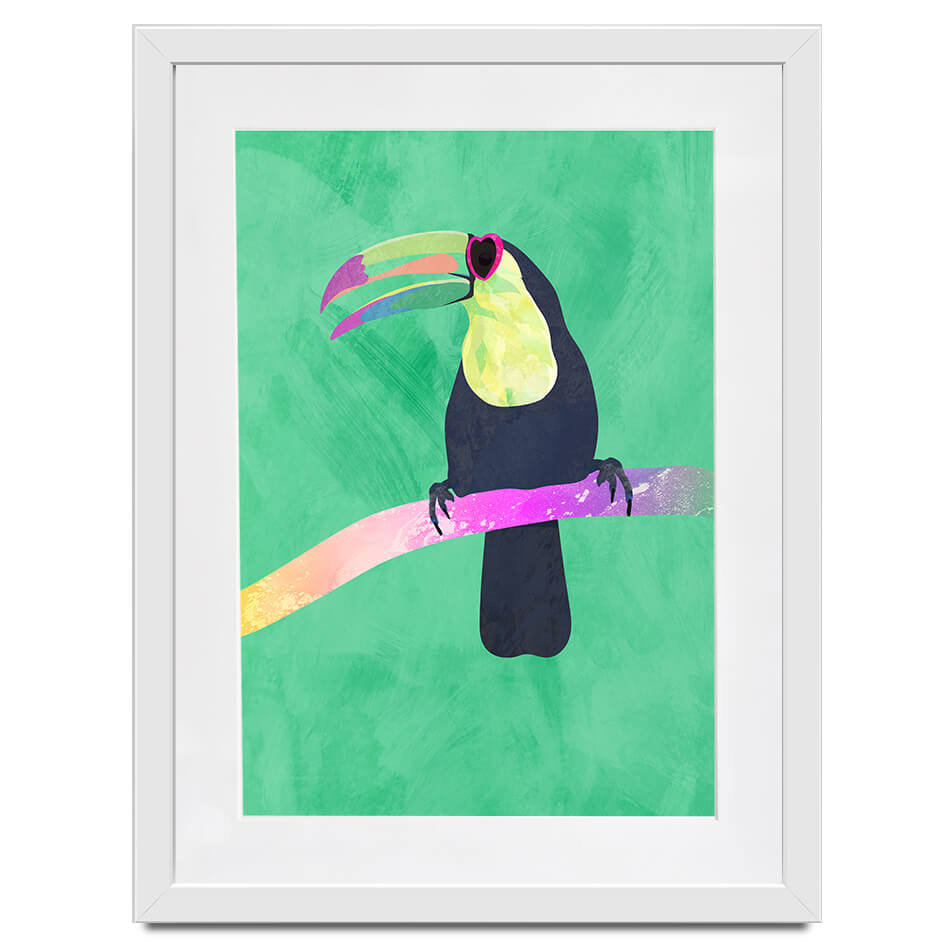 Green Toucan Framed Art Print Green Toucan Framed Art Print wall art product Sarah Manovski