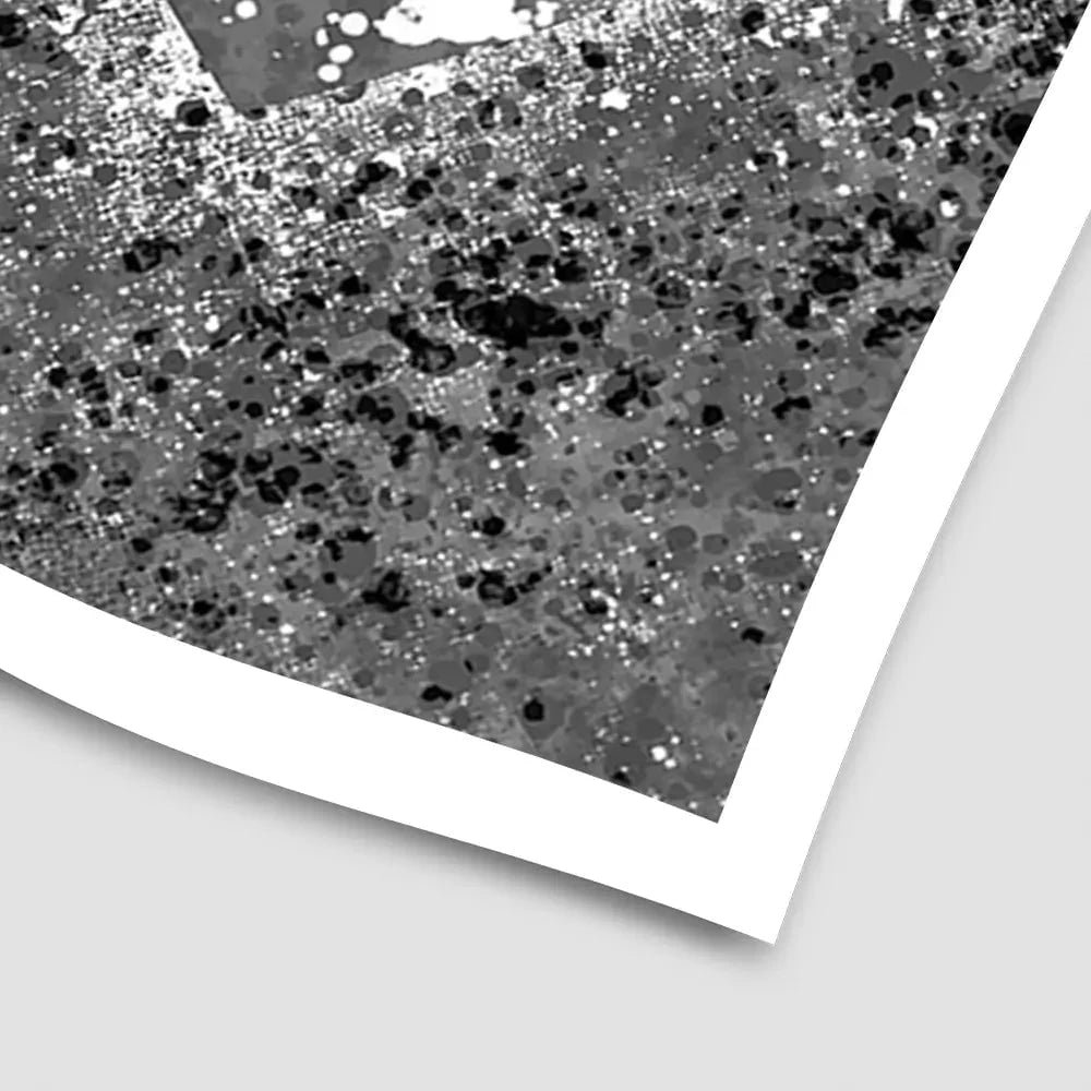 Grey And White Hearts Splatter Art Print Grey And White Hearts Splatter Art Print wall art product J Tonges