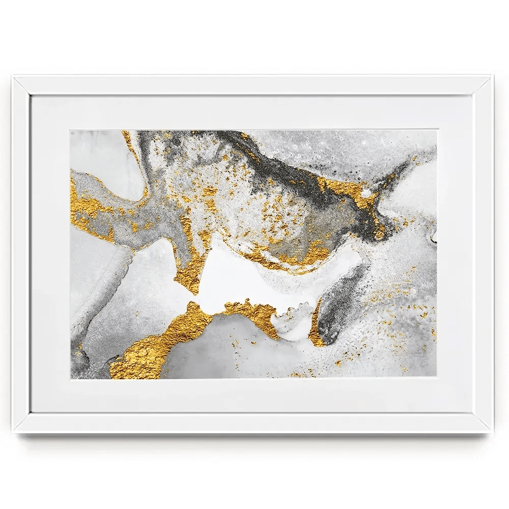 Grey And White Marble Framed Art Print Grey And White Marble Framed Art Print wall art product CARACOLLA / Shutterstock