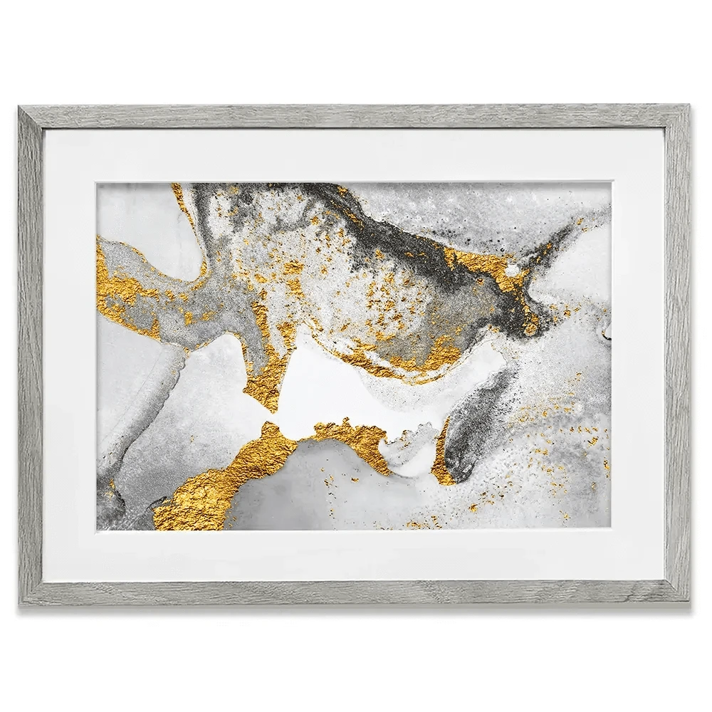 Grey And White Marble Framed Art Print Grey And White Marble Framed Art Print wall art product CARACOLLA / Shutterstock