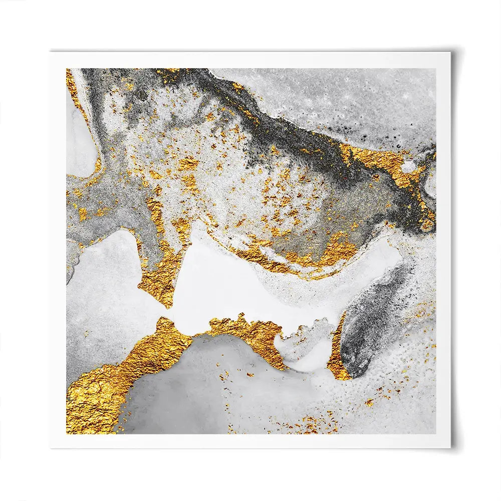 Grey And White Marble Square Art Print Grey And White Marble Square Art Print wall art product CARACOLLA / Shutterstock
