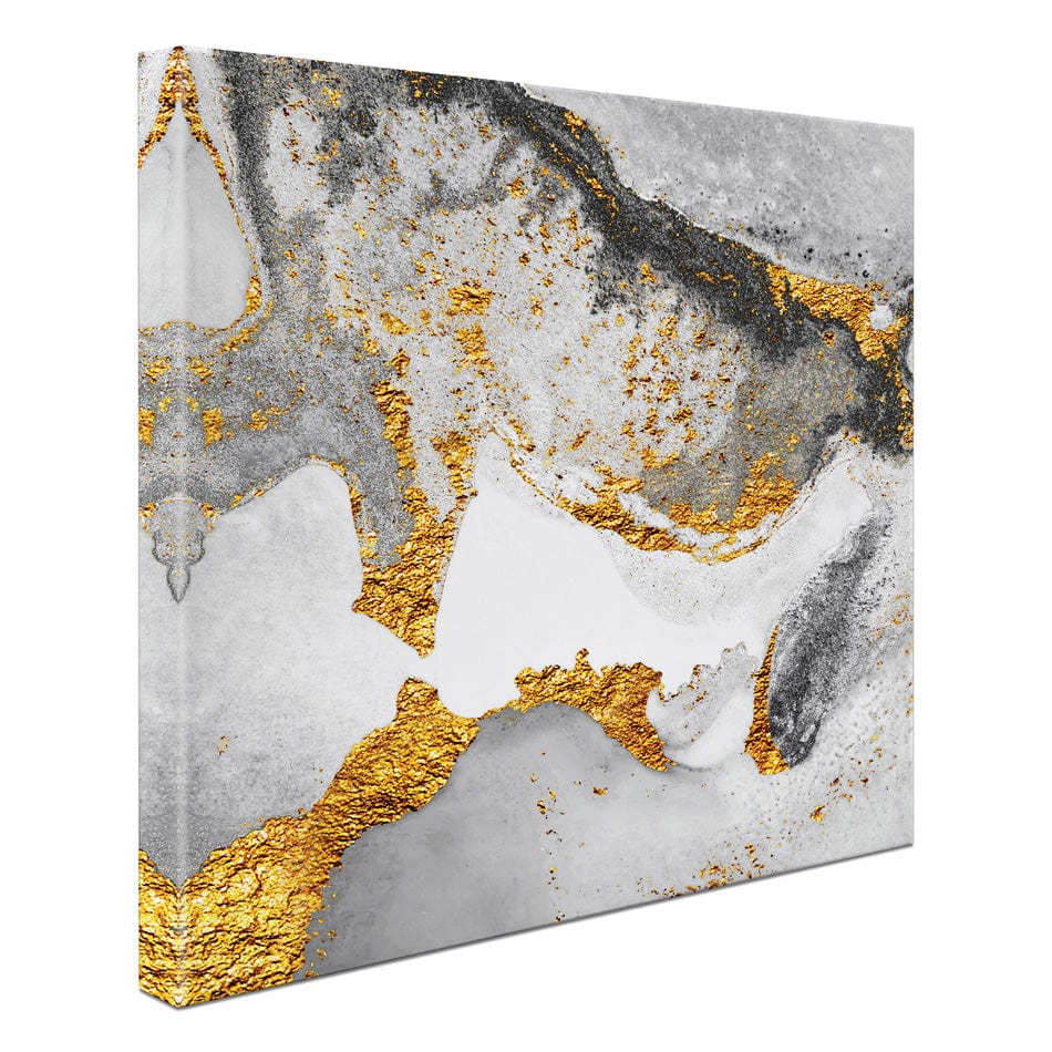 Grey And White Marble Square Canvas Print wall art product CARACOLLA / Shutterstock