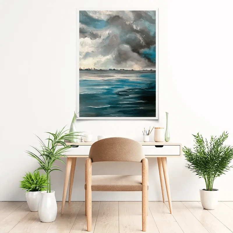 Grey Bay Art Print Grey Bay Art Print wall art product Violeta Allaberdieva