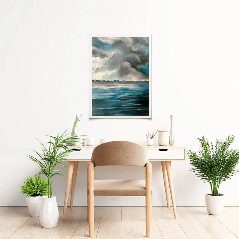 Grey Bay Art Print Grey Bay Art Print wall art product Violeta Allaberdieva