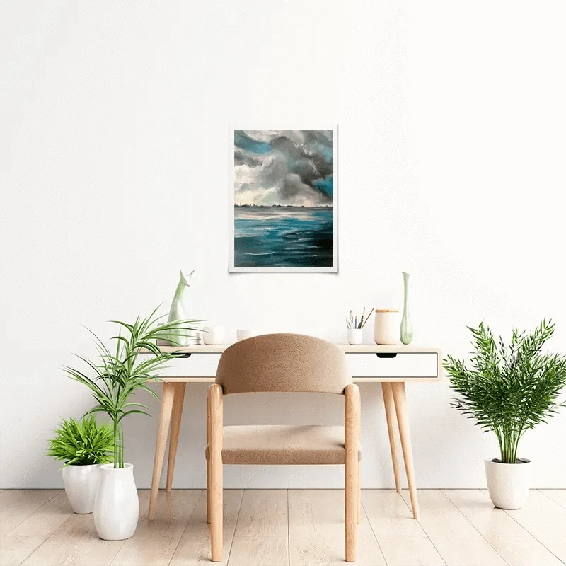Grey Bay Art Print Grey Bay Art Print wall art product Violeta Allaberdieva