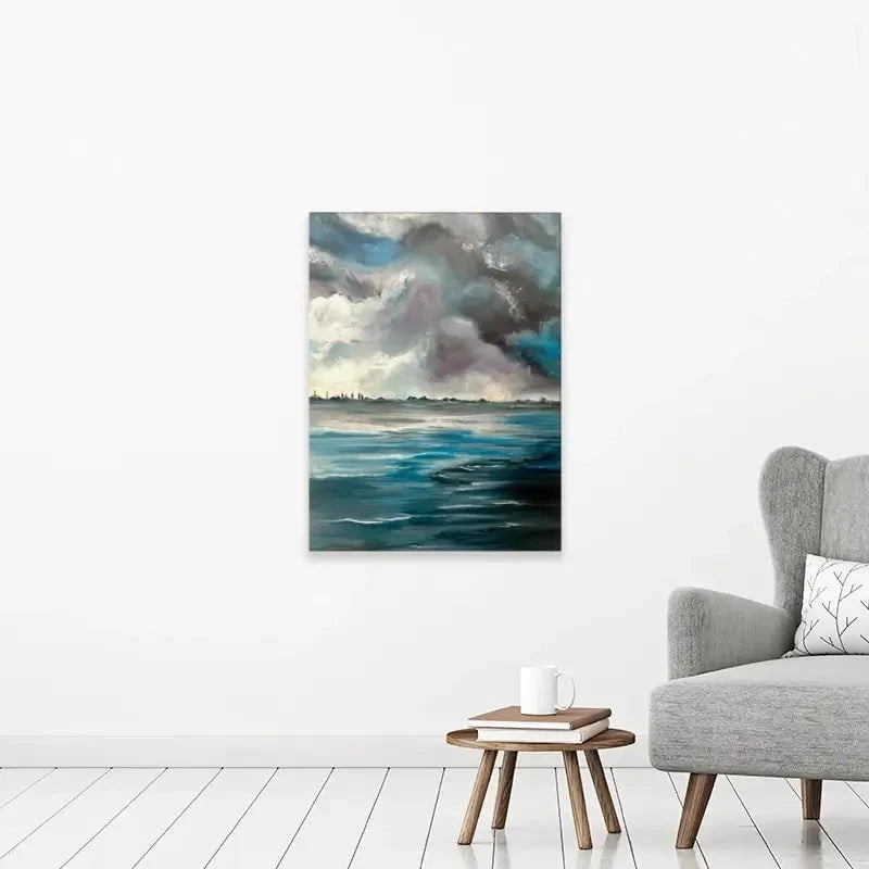 Grey Bay Canvas Print Grey Bay Canvas Print wall art product Violeta Allaberdieva