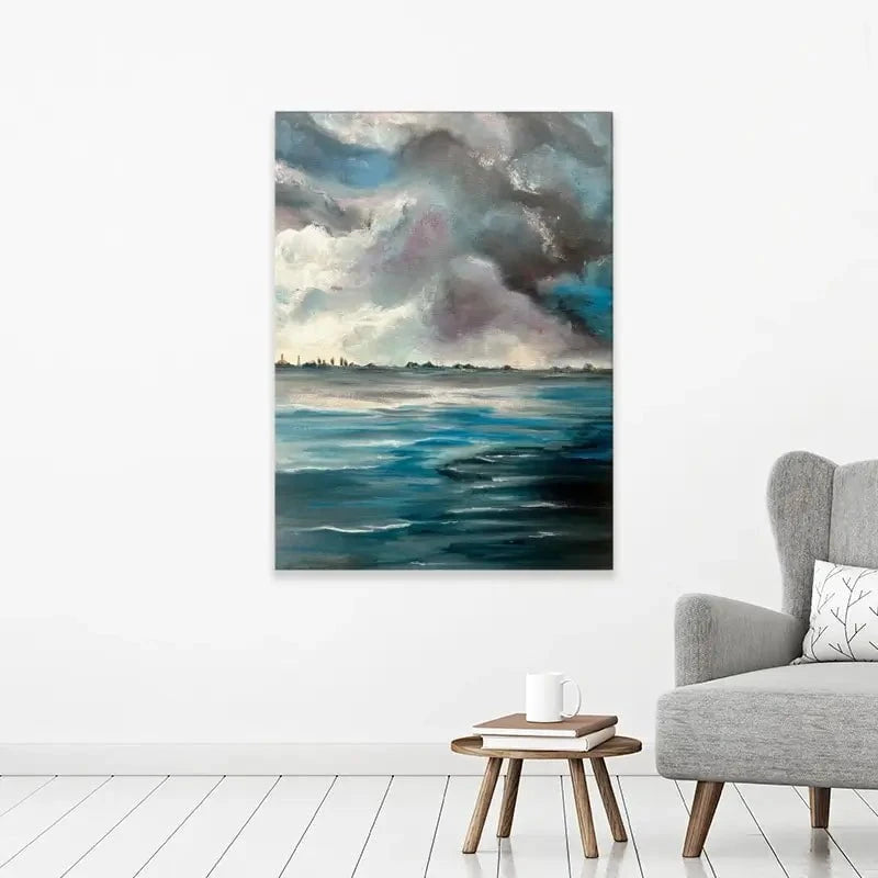 Grey Bay Canvas Print Grey Bay Canvas Print wall art product Violeta Allaberdieva