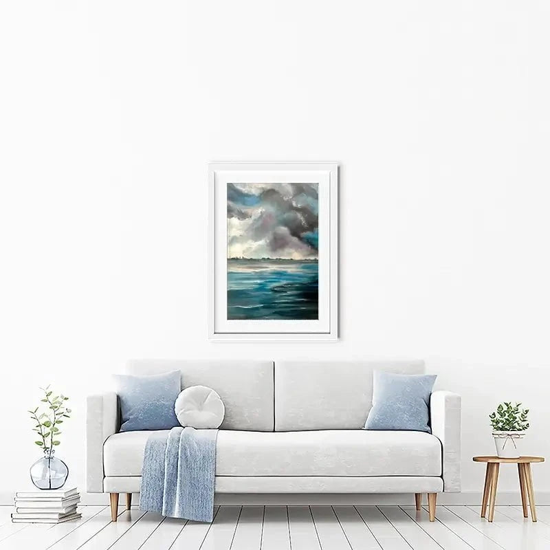 Grey Bay Framed Art Print Grey Bay Framed Art Print wall art product Violeta Allaberdieva