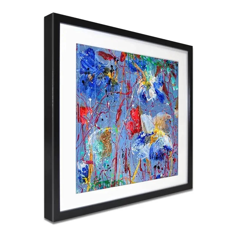 Growing In Blue Framed Art Print Growing In Blue Framed Art Print wall art product Studio Paint-Ing
