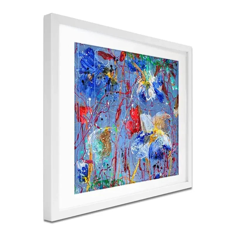 Growing In Blue Framed Art Print Growing In Blue Framed Art Print wall art product Studio Paint-Ing