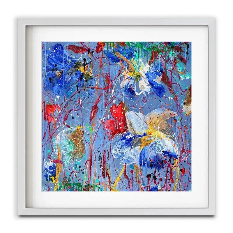 Growing In Blue Framed Art Print Growing In Blue Framed Art Print wall art product Studio Paint-Ing