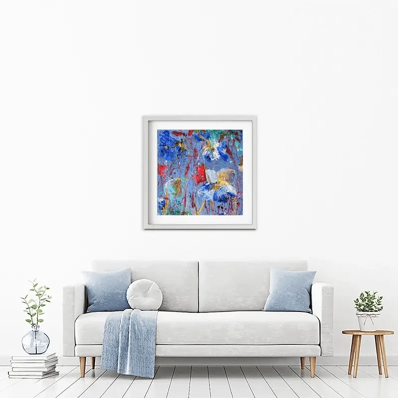 Growing In Blue Framed Art Print Growing In Blue Framed Art Print wall art product Studio Paint-Ing