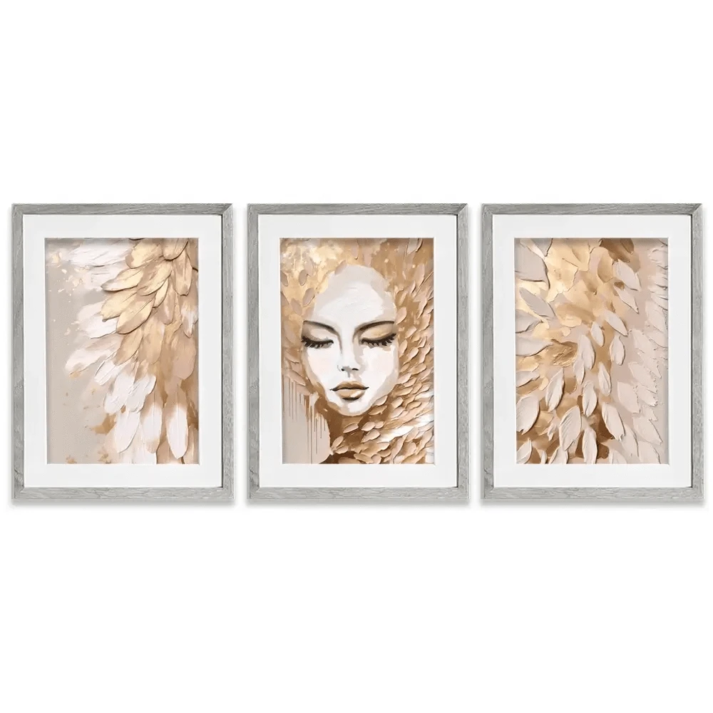 Halo Complement Framed Art Print Trio Halo Complement Framed Art Print Trio wall art product Isabella Karolewicz