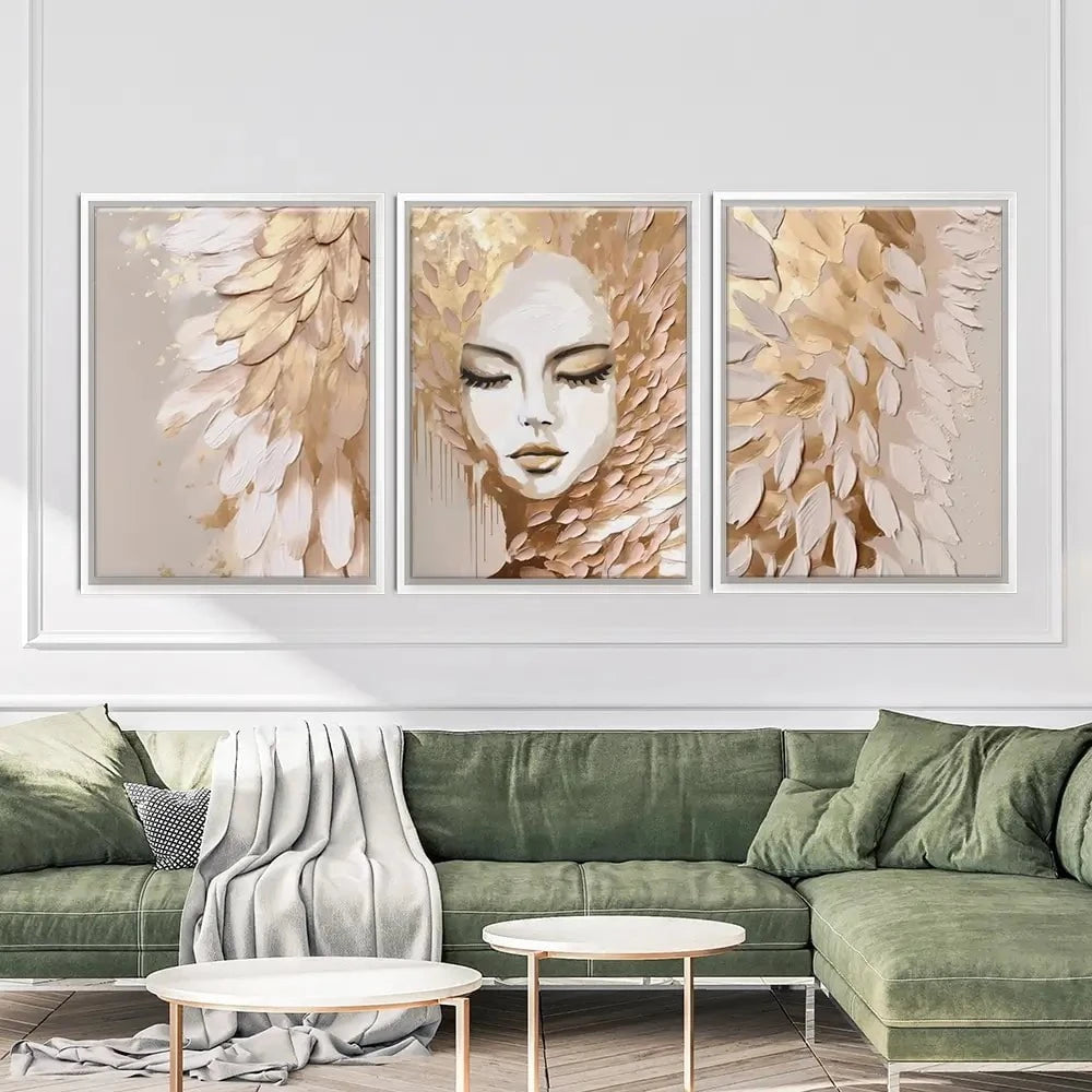 Halo Complement Trio Canvas Print Halo Complement Trio Canvas Print wall art product Isabella Karolewicz