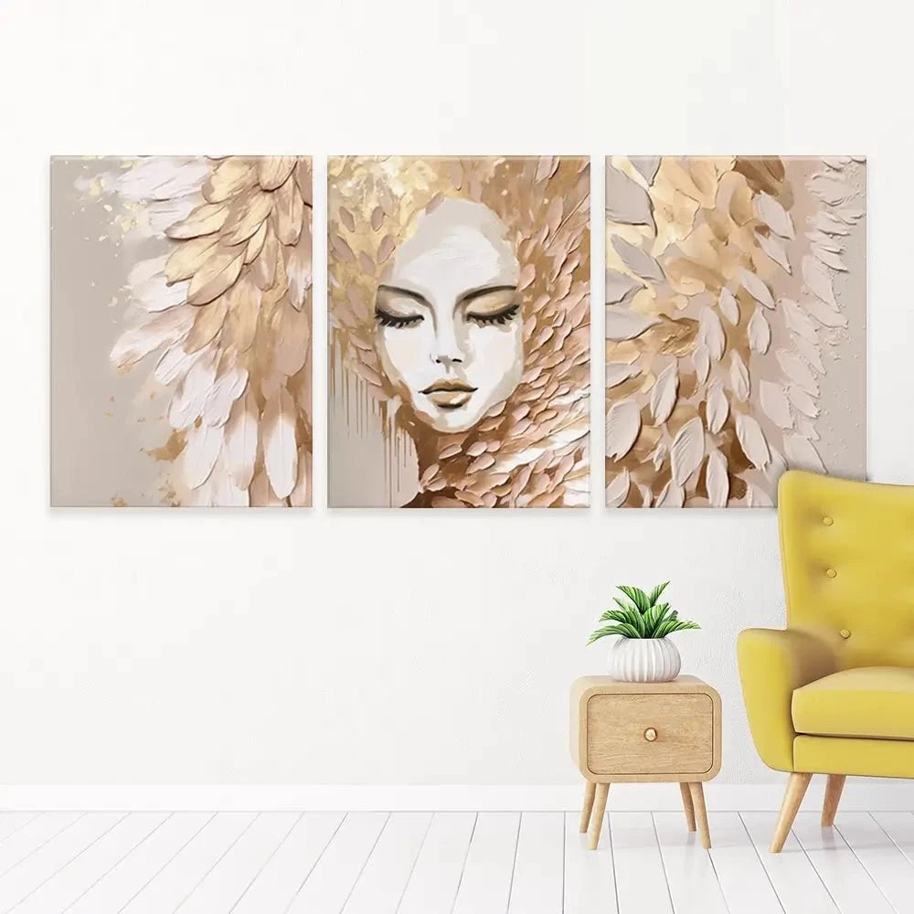Halo Complement Trio Canvas Print Halo Complement Trio Canvas Print wall art product Isabella Karolewicz