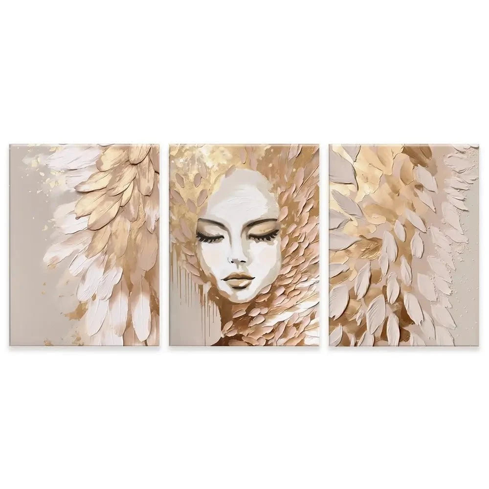 Halo Complement Trio Canvas Print Halo Complement Trio Canvas Print wall art product Isabella Karolewicz