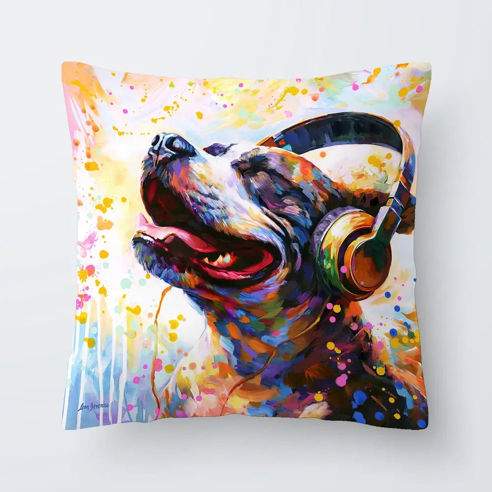 Happy Beats Cushion Happy Beats Cushion wall art product Leon Devenice