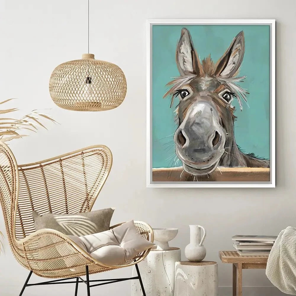 Happy Donkey Canvas Print Happy Donkey Canvas Print wall art product D Mosconi