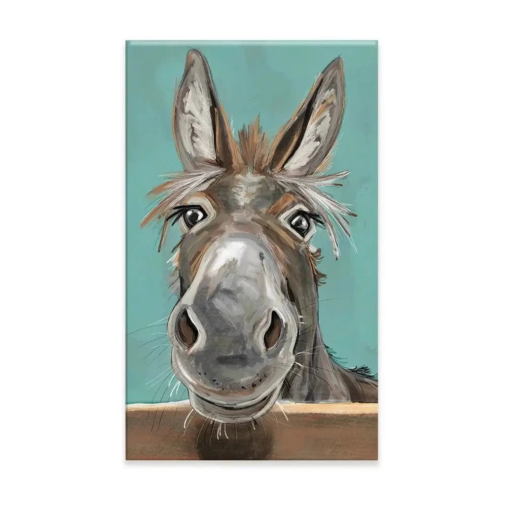 Happy Donkey Canvas Print Happy Donkey Canvas Print wall art product D Mosconi