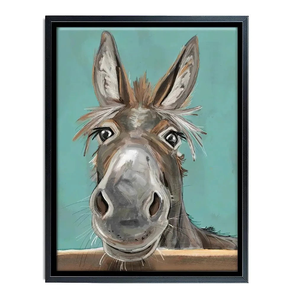 Happy Donkey Canvas Print Happy Donkey Canvas Print wall art product D Mosconi