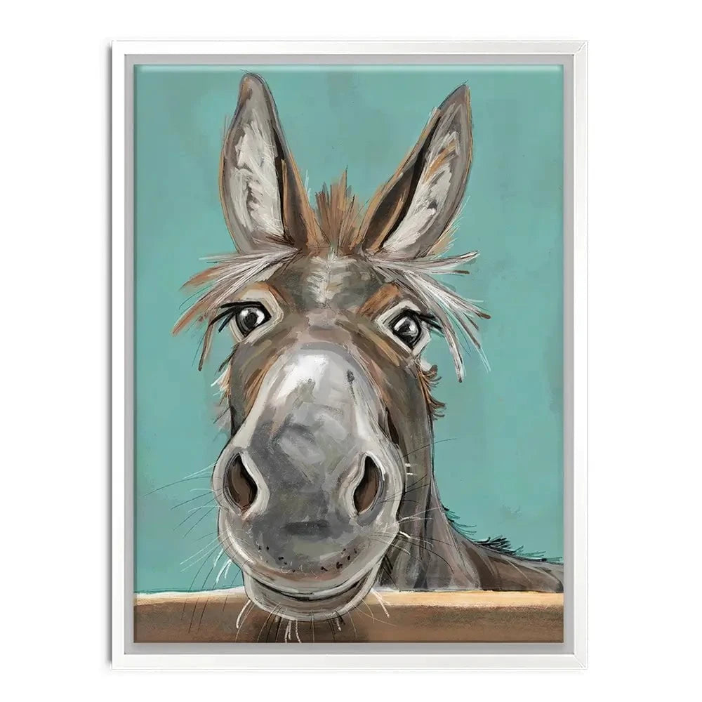 Happy Donkey Canvas Print Happy Donkey Canvas Print wall art product D Mosconi