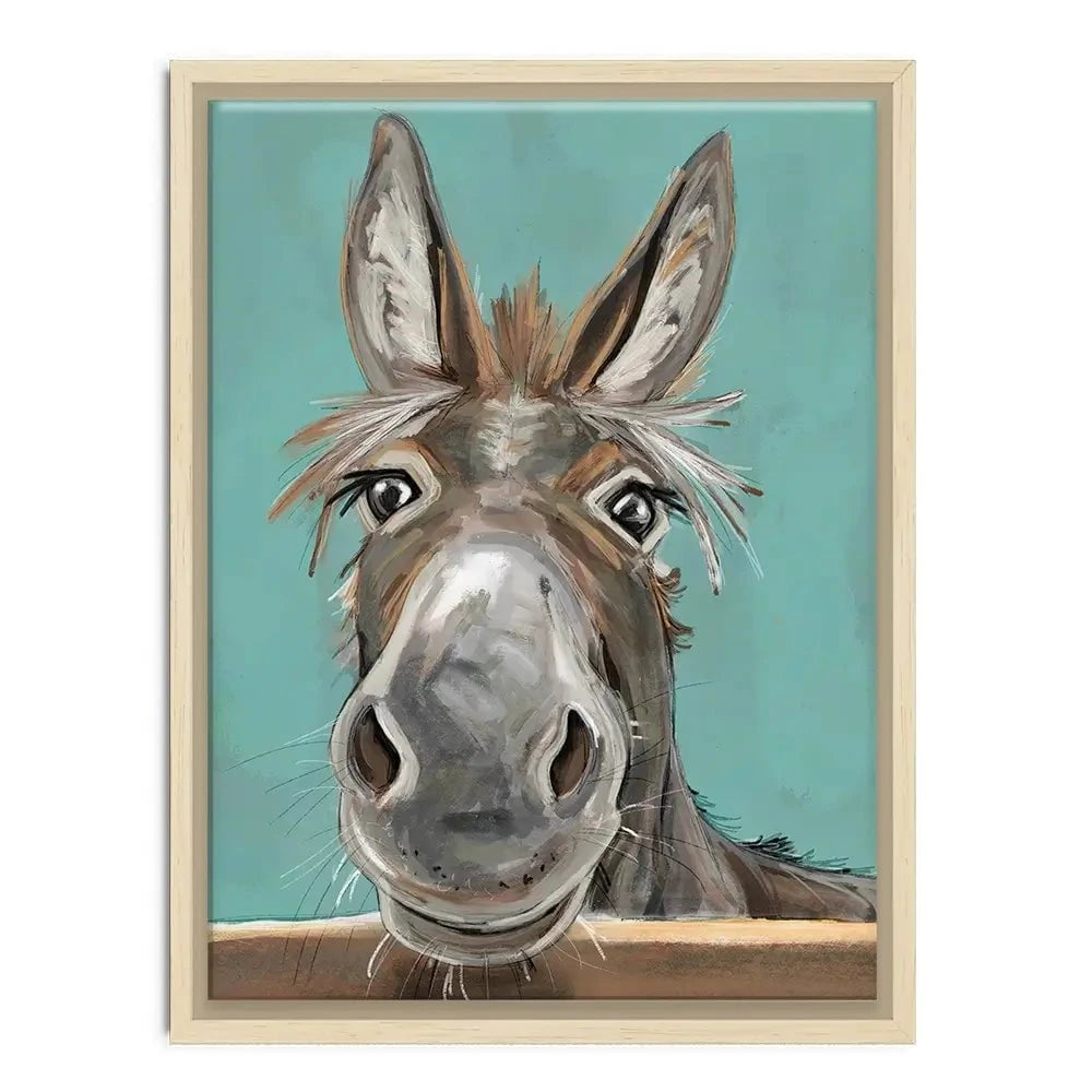 Happy Donkey Canvas Print Happy Donkey Canvas Print wall art product D Mosconi