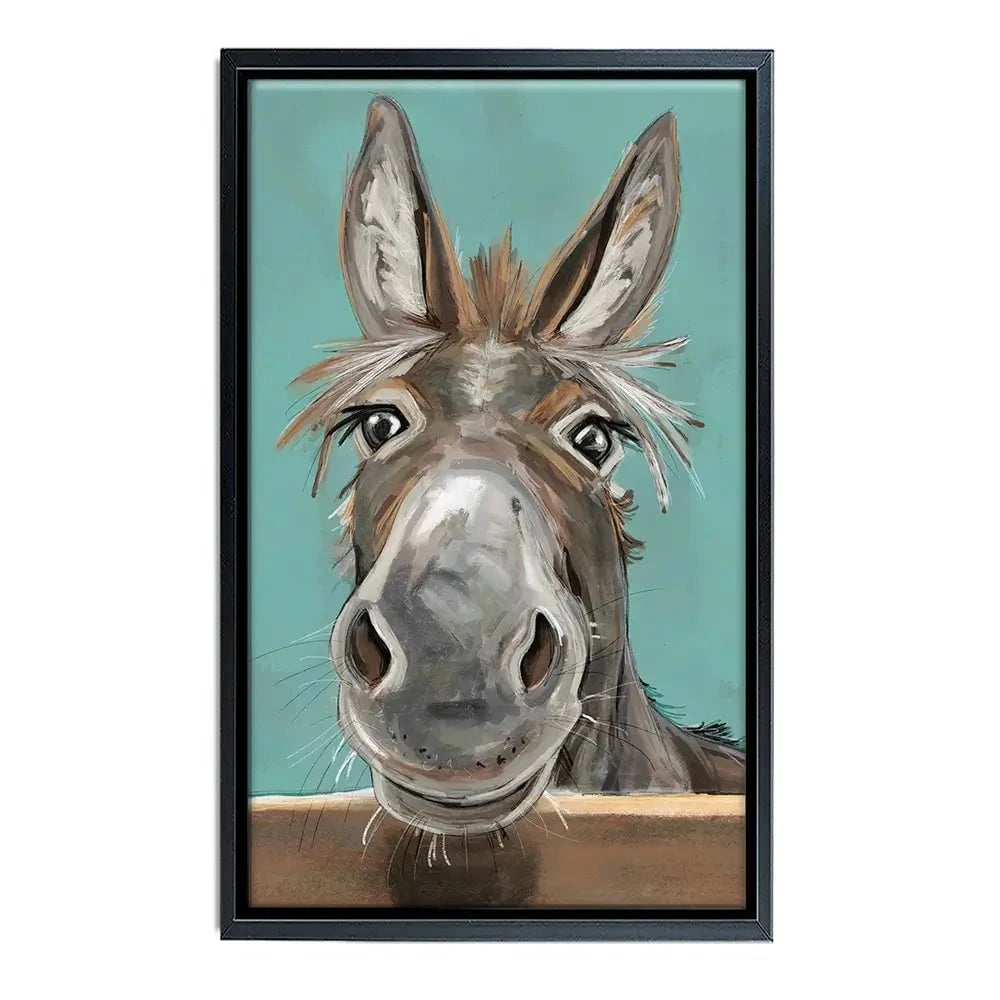 Happy Donkey Canvas Print Happy Donkey Canvas Print wall art product D Mosconi