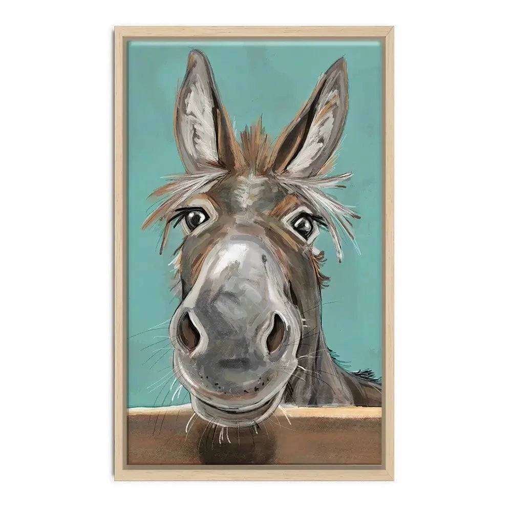 Happy Donkey Canvas Print Happy Donkey Canvas Print wall art product D Mosconi