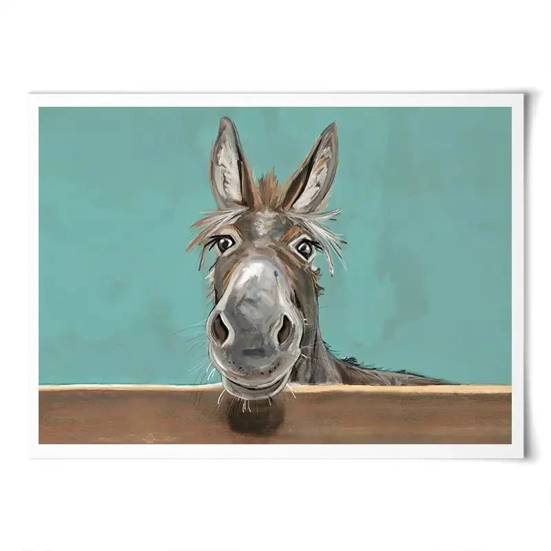 Happy Donkey Landscape Art Print Happy Donkey Landscape Art Print wall art product D Mosconi