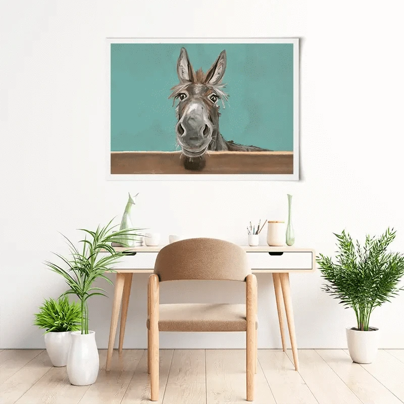 Happy Donkey Landscape Art Print Happy Donkey Landscape Art Print wall art product D Mosconi