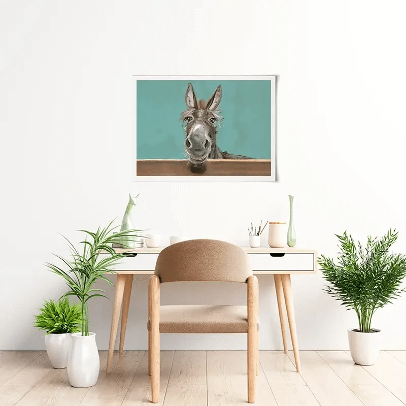 Happy Donkey Landscape Art Print Happy Donkey Landscape Art Print wall art product D Mosconi