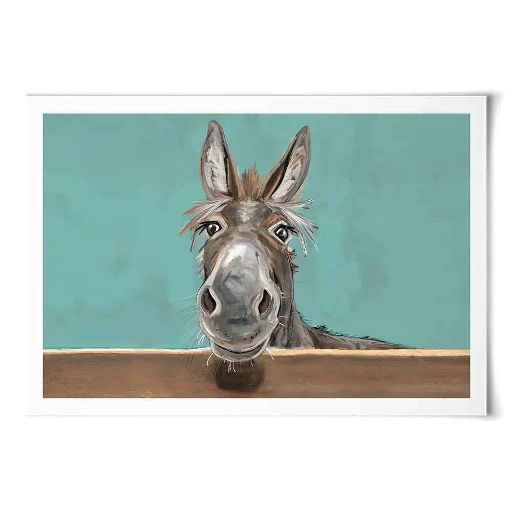 Happy Donkey Landscape Art Print Happy Donkey Landscape Art Print wall art product D Mosconi