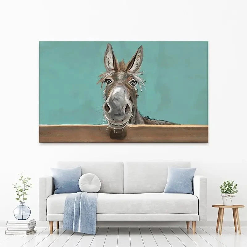 Happy Donkey Landscape Canvas Print Happy Donkey Landscape Canvas Print wall art product D Mosconi