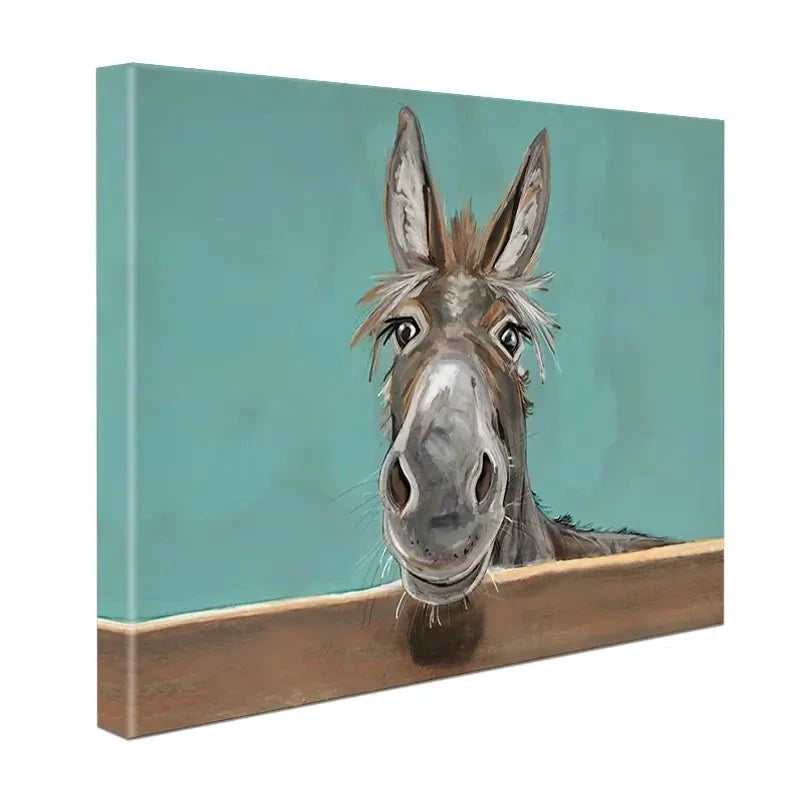 Happy Donkey Landscape Canvas Print Happy Donkey Landscape Canvas Print wall art product D Mosconi