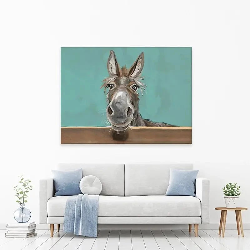 Happy Donkey Landscape Canvas Print Happy Donkey Landscape Canvas Print wall art product D Mosconi