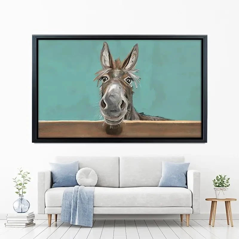 Happy Donkey Landscape Canvas Print Happy Donkey Landscape Canvas Print wall art product D Mosconi