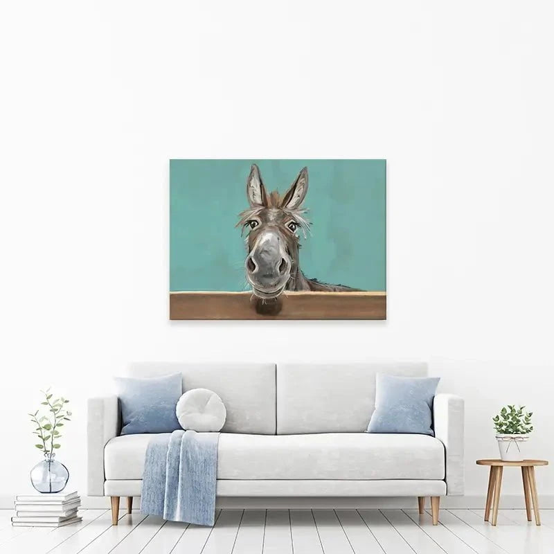 Happy Donkey Landscape Canvas Print Happy Donkey Landscape Canvas Print wall art product D Mosconi
