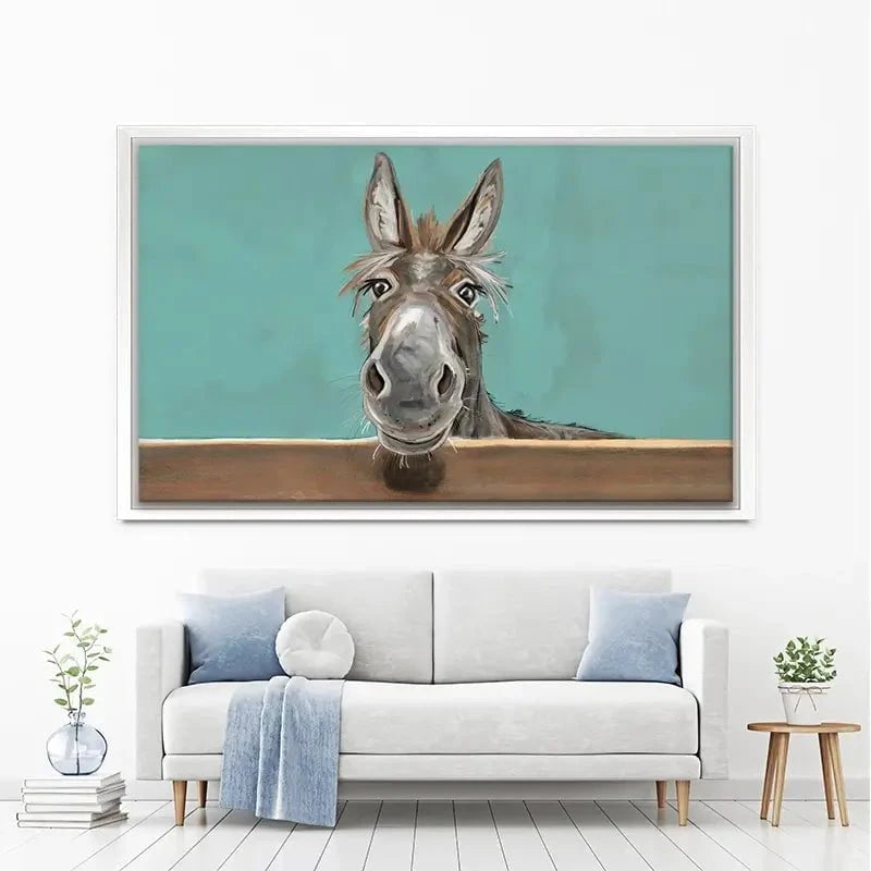 Happy Donkey Landscape Canvas Print Happy Donkey Landscape Canvas Print wall art product D Mosconi
