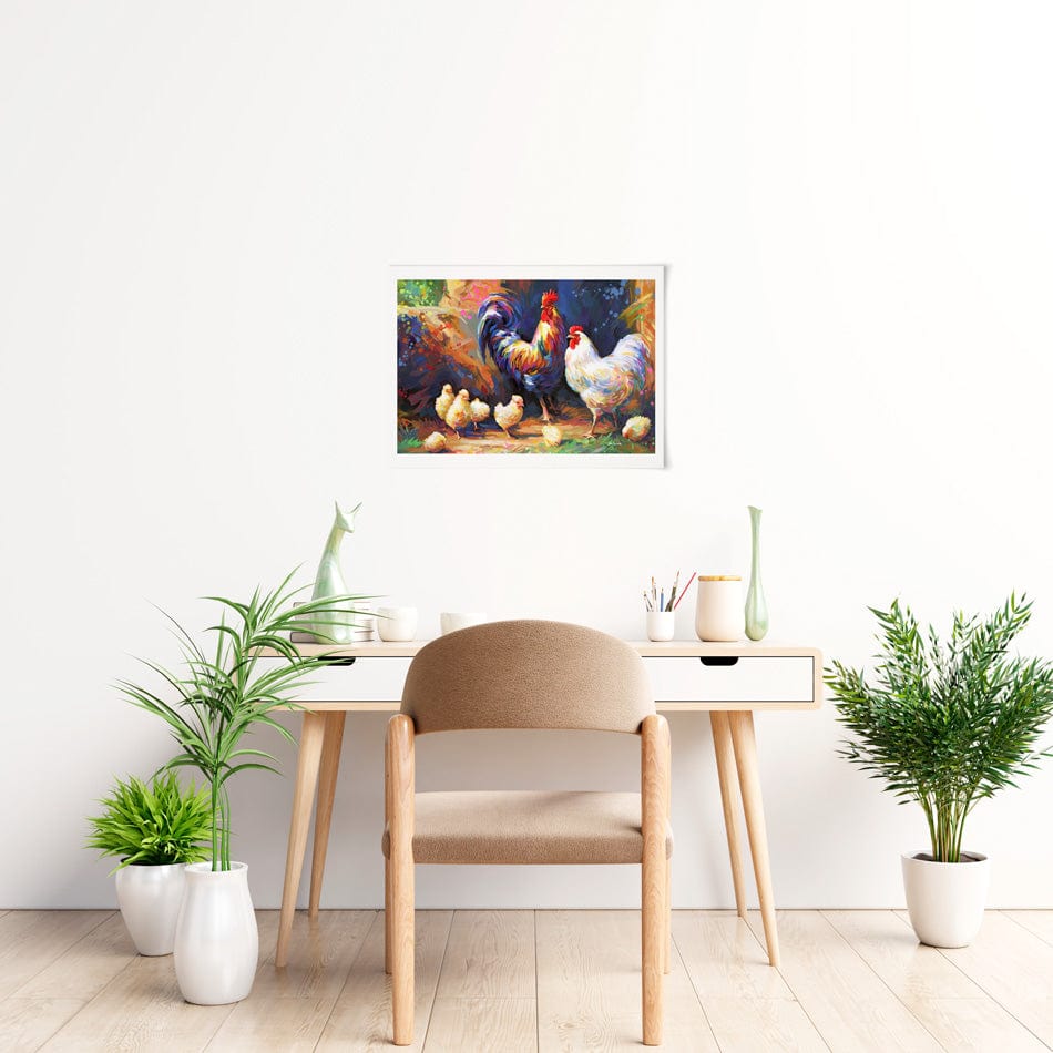 Happy Farmyard Family Art Print wall art product / Shutterstock