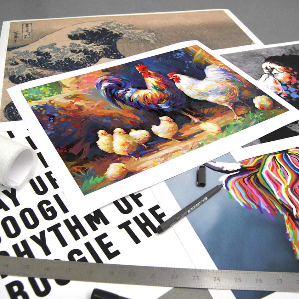 Happy Farmyard Family Art Print wall art product / Shutterstock