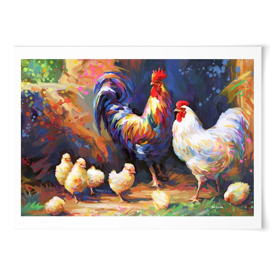 Happy Farmyard Family Art Print wall art product / Shutterstock