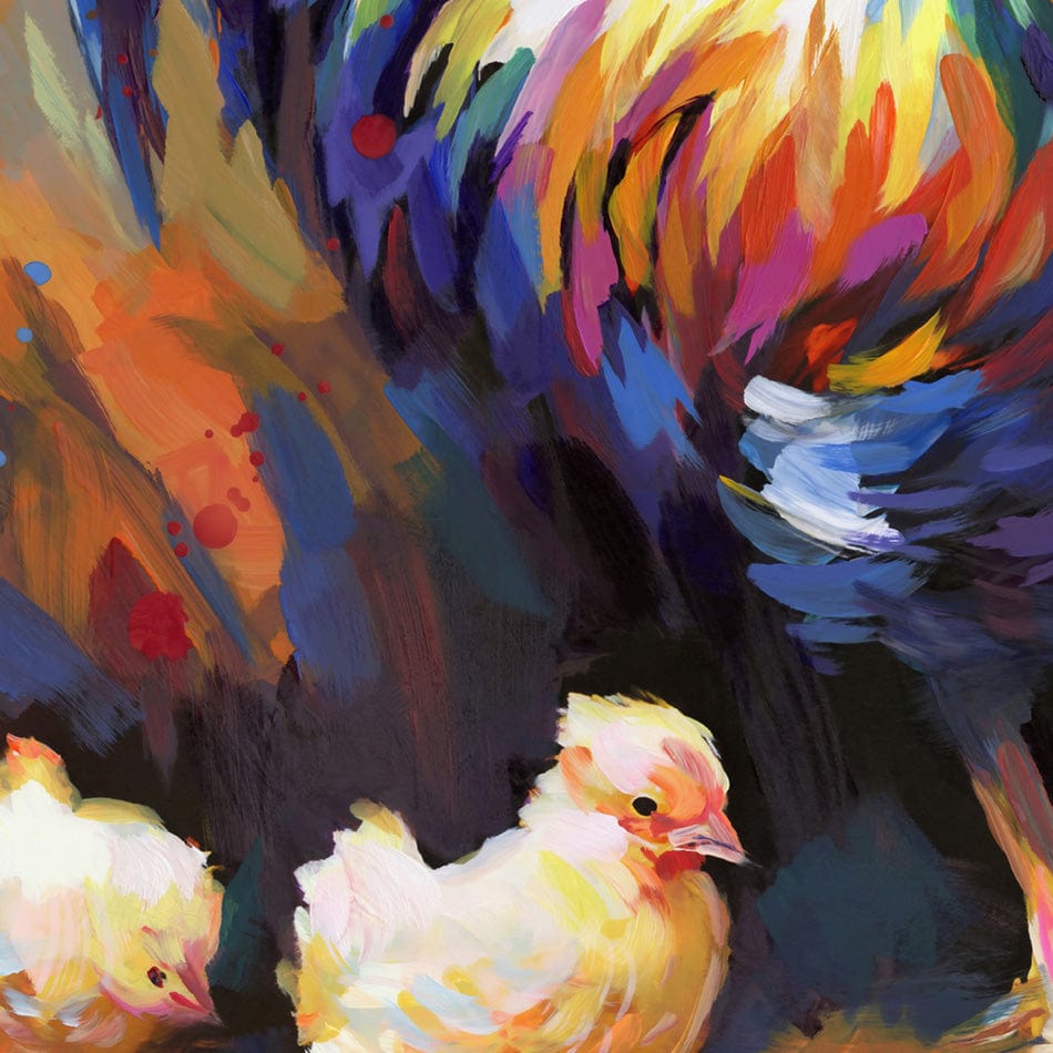 Happy Farmyard Family Canvas Print wall art product Leon Devenice